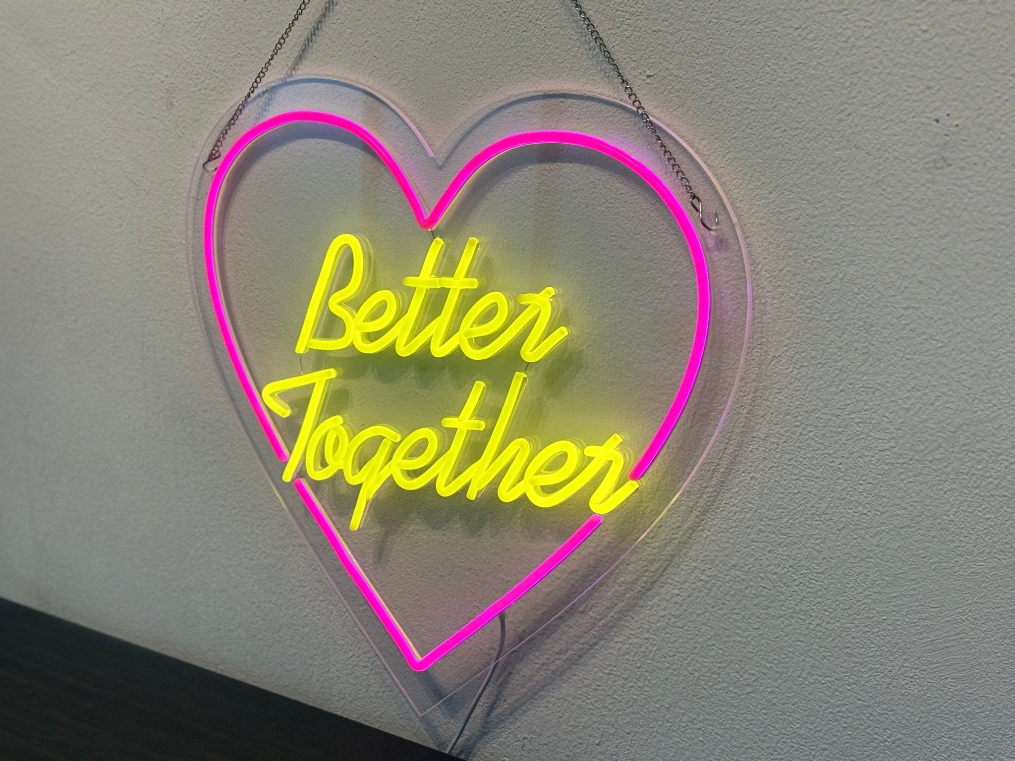 3D Neon "Better Together" Sign - Raylmo Sign