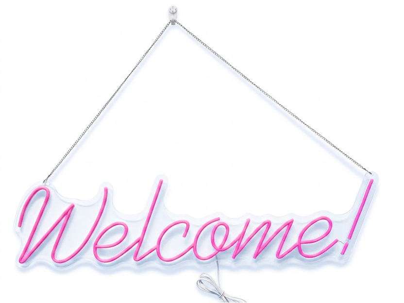 "Welcome!" Neon Sign - Raylmo Sign